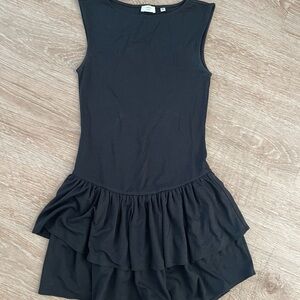 Aritzia Black Bloomsbury Mini Dress
